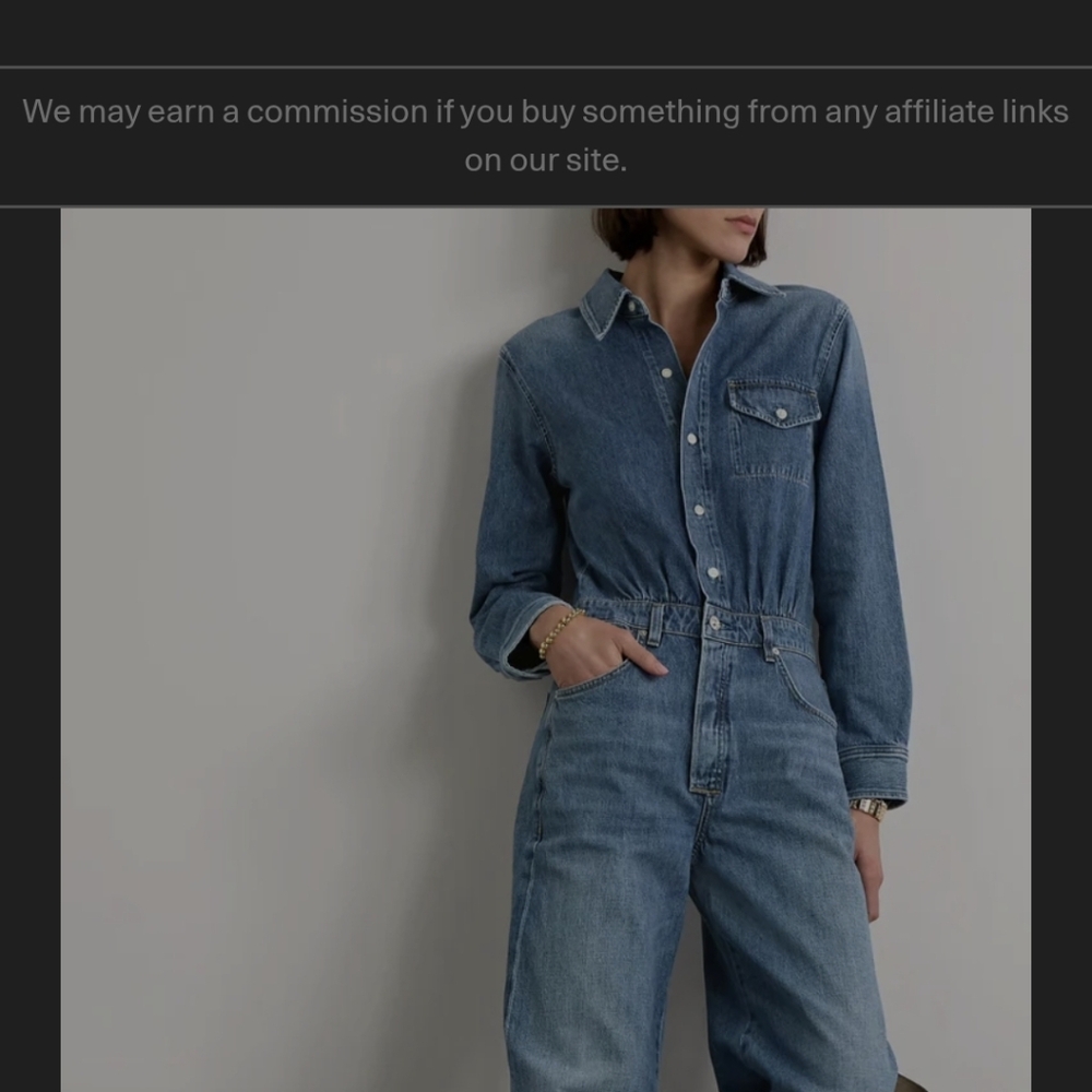 Citizen Of Humanity Maisie Blue Denim Jumpsuit - Picture 8 of 16
